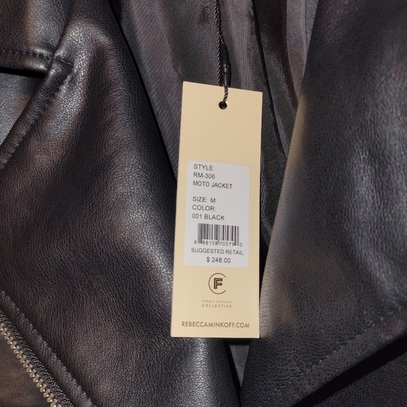 NWT Rebecca Minkoff Faux Leather biker jacket - Picture 3 of 6